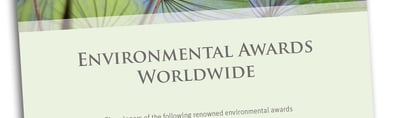 Cover of the brochure Environmental Awards Worldwide: The winners of the following renowned environmental awards